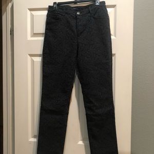 Black swirl pattern jeans